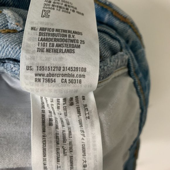 Abercrombie & Fitch Light Blue Straight Leg Jeans - Picture 10 of 10